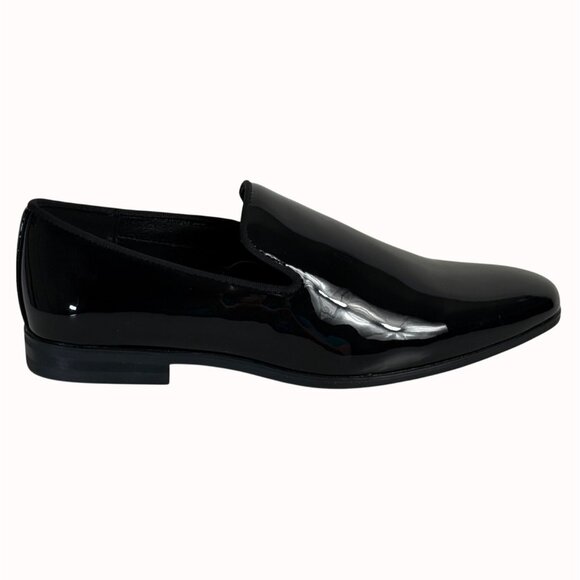 JF Ferrar Black Patent Leather Shoes Size 8.5 Slip On Dress Tuxedo Formal Luxury main image 5